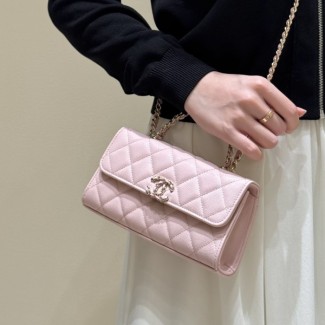 최고퀄 샤넬 25SS 클래식 탑 핸들 켈리 핸들 백 라이트 핑크
