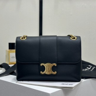 셀린느 틴 빅투아르 숄더백 블랙 미디엄 115853