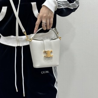셀린느 미니 버킷 트리옹프 스무스 카프스킨 화이트