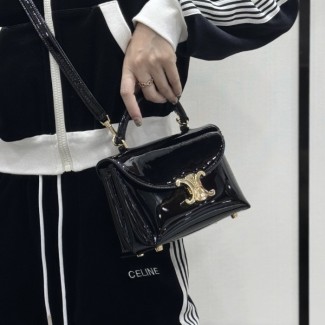 셀린느 틴 니노백 서플 카프스킨 유광 블랙