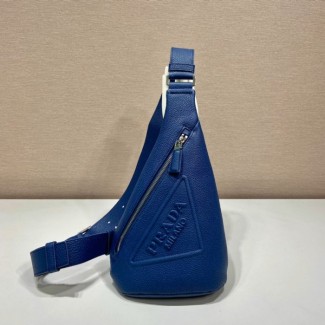 프라다 레더 크로스백 블루