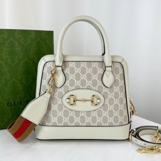 구찌 홀스빗 1955 GG 스몰 토트백 화이트