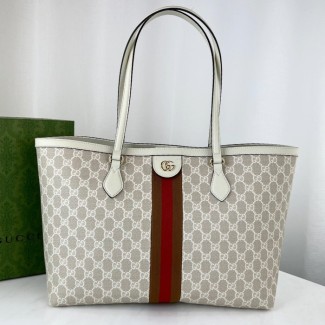 구찌 오피디아 GG 수프림 미디엄 토트백 블랙