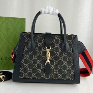 구찌 재키 1961 미디엄 토트백 블랙