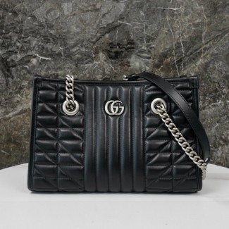 구찌 GG 마몽 토트백 탑핸들백 스몰 블랙