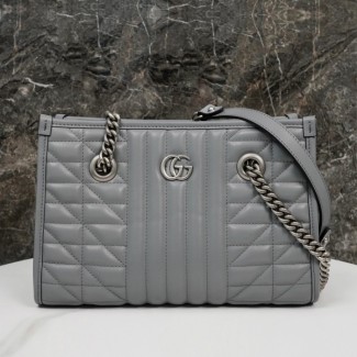 구찌 GG 마몽 토트백 탑핸들백 스몰 그레이