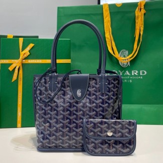 고야드 미니 앙주 토트백 네이비