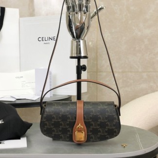 셀린느 클러치 온 스트랩 타부 트리옹프 캔버스 카프스킨 101592