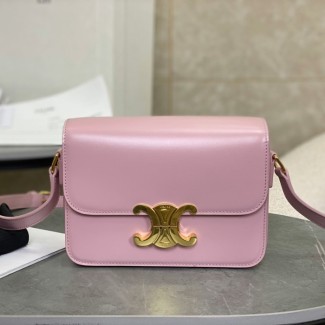 셀린느 트리옹프 클래식 샤이니 숄더백 스몰 핑크 188423