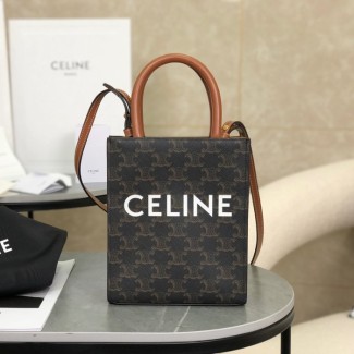 셀린느 미니 버티컬 카바스백 블랙 탄 194372