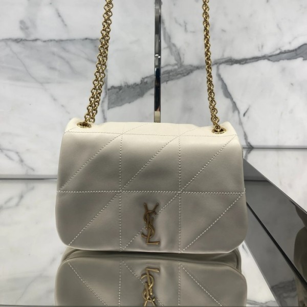 최고퀄 생로랑 제이미 미니 체인 숄더백 밀크 화이트 766754