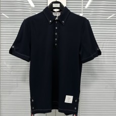 톰브라운 네이비 울 테크 폴로 셔츠