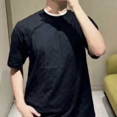 루이비통 모노그램 자카드 코튼 반팔 티셔츠 블랙