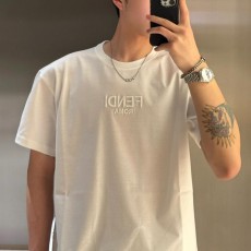 펜디 엠버 로고 반팔 티셔츠 화이트