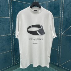 발렌시아가 남성 360 선글라스 미디엄 핏 티셔츠 더티 화이트