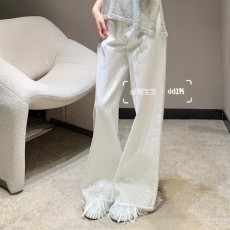 샤넬 빈티지 비즈 화이트 진