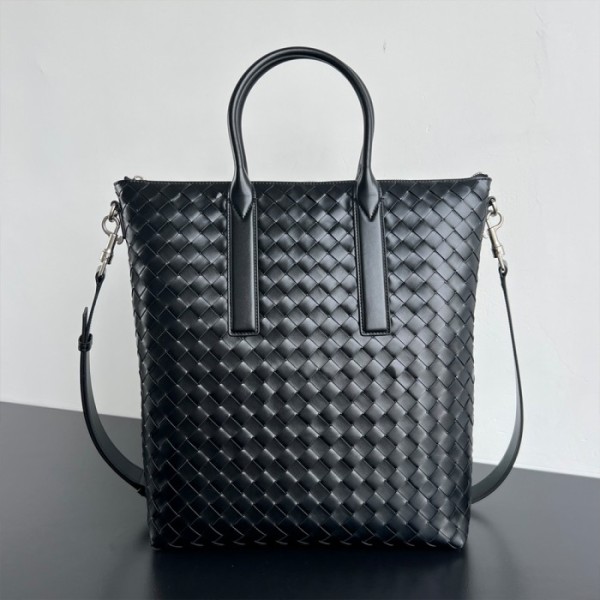 보테가베네타 폰단트인트레치아토 지퍼 N/S 토트 백 블랙
