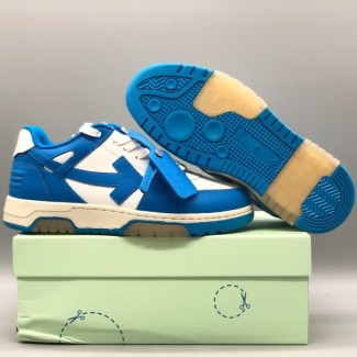 오프화이트 화이트/블루 아웃 오브 오피스 사토리얼 스니커즈