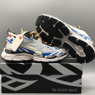 오프화이트 화이트 & 블루 비 라이트 백 스니커즈