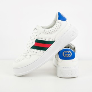 구찌 웨빙 레더 스니커즈 669698UPG10