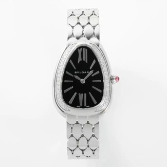 BV공장 불가리 세르펜티 세두토리 워치 블랙 다이얼 다이아 베젤 33mm 103449