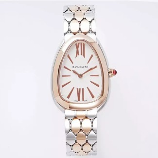 BV공장 불가리 세르펜티 세두토리 워치 화이트 다이얼 콤비 33mm 103948