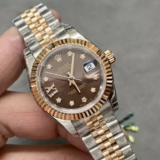 GS공장 롤렉스 데이저스트 28mm 브라운 다이아 다이얼 로즈골드 콤비 279171