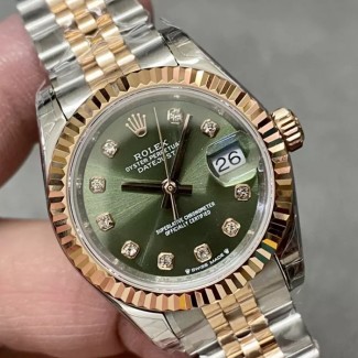 GS공장 롤렉스 데이저스트 28mm 그린 10P 다이얼 로즈골드 콤비 279171